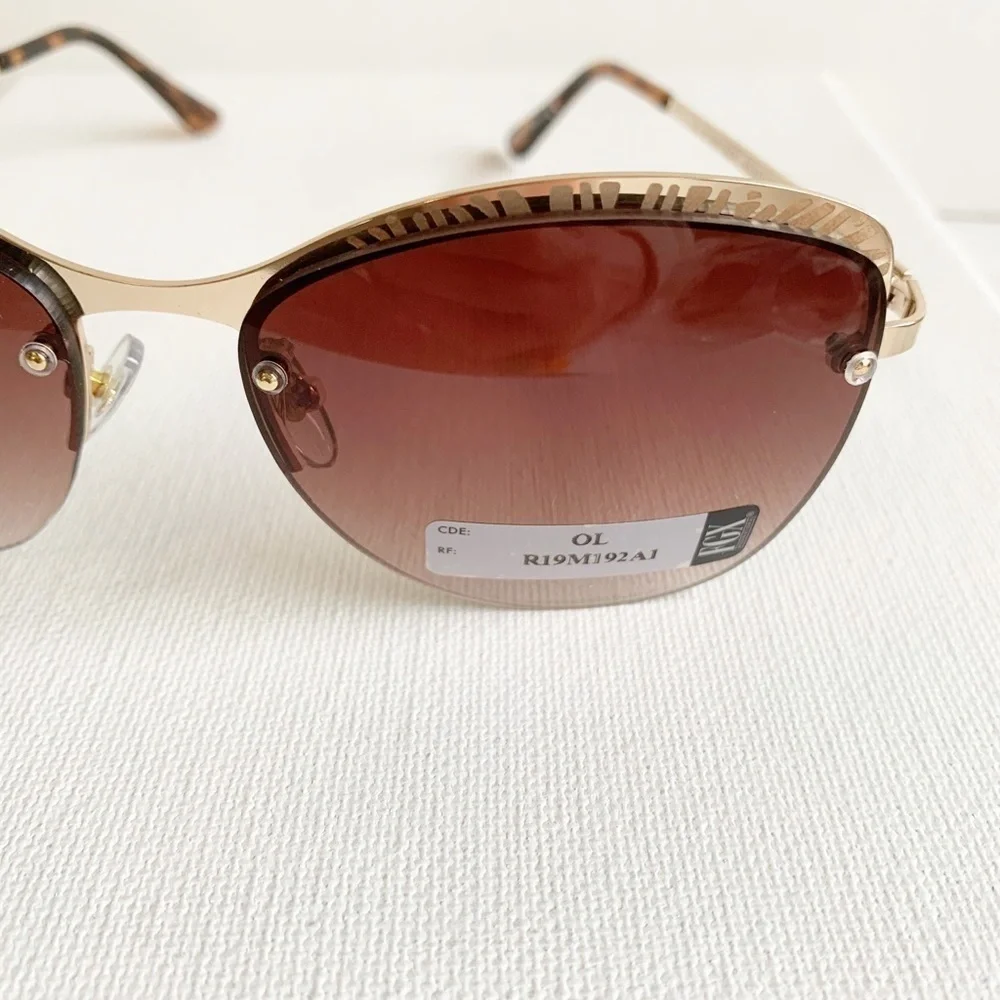 NWT FGX rose gold wire sunglasses